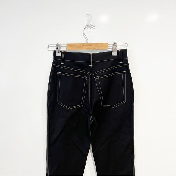 Helmut Lang Bootcut High Rise Cotton Black Pant - Picture 5 of 13